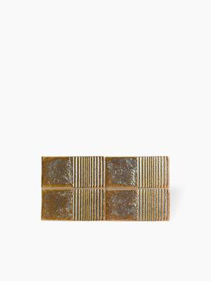 Carrelage Mural Groovy Relief Ocre Nacré - 10x20cm - DC2025020