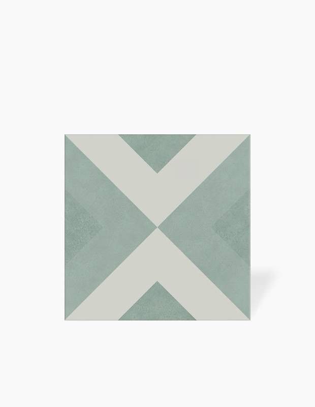 Carrelage Brienne Vert d'Eau - Grès Cérame pour sol et mur - 15x15cm - DC2025051