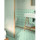 Carrelage Brienne Vert d'Eau - Grès Cérame pour sol et mur - 15x15cm - DC2025051