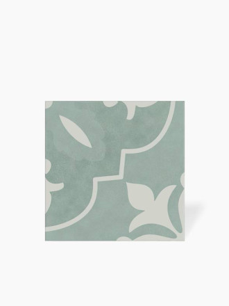 Carrelage Nouma Vert d'Eau - Grès Cérame pour sol et mur - 15x15cm - DC2025053