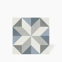 Carrelage Dinaia 2 - Bleu et Gris - Grès Cérame pour sol et mur - 15x15cm - DC2025057