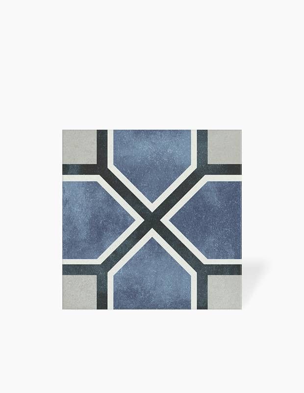 Carrelage Antoinette -  Bleu  - Grès Cérame pour sol et mur - 15x15cm - DC2025058