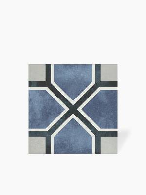 Carrelage Antoinette - Bleu - Grès Cérame pour sol et mur - 15x15cm - DC2025058
