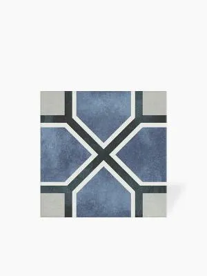 Carrelage Antoinette - Bleu - Grès Cérame pour sol et mur - 15x15cm - DC2025058