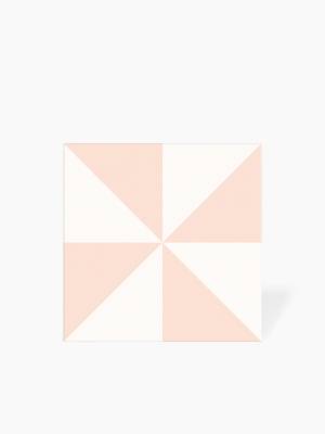 Carrelage Triangle Colorée en Grès Cérame Rose - 22.5x22.5cm - DC2025062