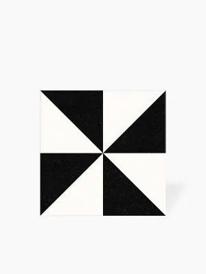 Carrelage Triangle Colorée en Grès Cérame Noir - 22.5x22.5cm - DC2025063
