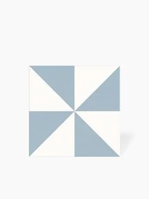 Carrelage Triangle Colorée en Grès Cérame Bleu Azur - 22.5x22.5cm - DC2025064