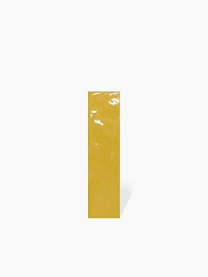 Faience Rectangulaire Brillante Embossée - Jaune Moutarde - 6.5x25cm - DC2025066