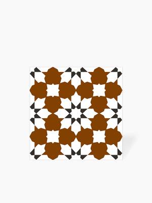 Carrelage Etoilé Marron en Grès Cérame pour Sol et Mur - 22.5x22.5cm - DC2025067