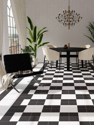 Carrelage Dame Uni Blanc - Grès Cérame pour sol et mur - 15x15cm - DC2025068