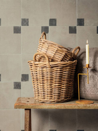 Carrelage en Grès Cérame  "Peint à la main " Motif Cube - 22.3x22.3cm - DC2025108