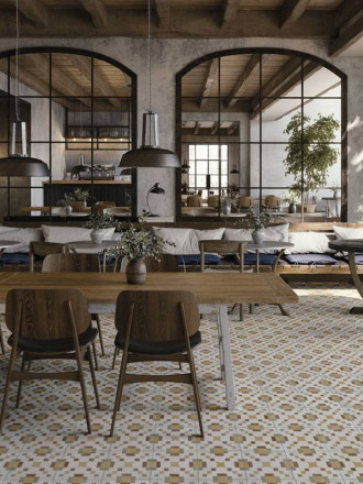 Carrelage en Grès Cérame    "Campagne " Modèle 3- 22.3x22.3cm - DC2025106