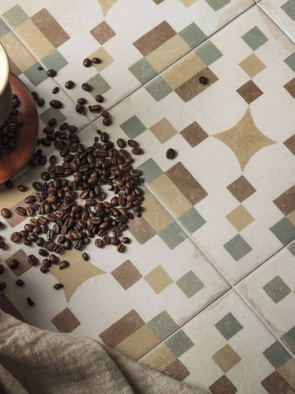 Carrelage en Grès Cérame    "Campagne " Modèle 3- 22.3x22.3cm - DC2025106