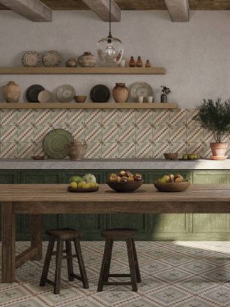 Carrelage en Grès Cérame " Campagne " Modèle 1 - 22.3x22.3cm - DC2025104