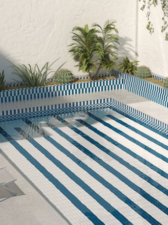 Carrelage " Reflet" finition Brillante Rectangulaire - Blanc - 4.8x14.6cm -DC2025102