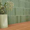 Carrelage " Reflet" finition Matte Rectangulaire - Vert - 4.8x14.6cm -DC2025099
