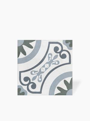 Carrelage " Jardin Bleu " en Grès Cérame - 22.3x22.3cm - DC2025095