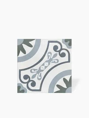 Carrelage " Jardin Bleu " en Grès Cérame - 22.3x22.3cm - DC2025095