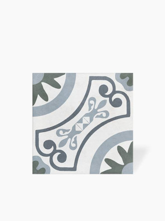 Carrelage " Jardin Bleu " en Grès Cérame - 22.3x22.3cm - DC2025095