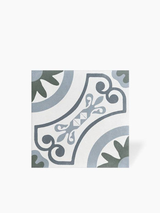 Carrelage " Jardin Bleu " en Grès Cérame - 22.3x22.3cm - DC2025095