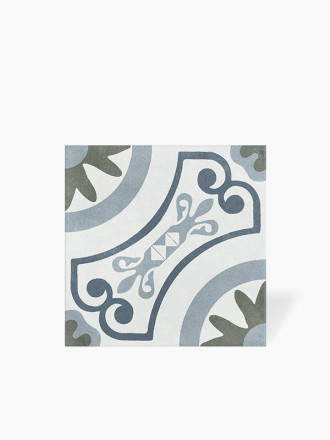 Carrelage " Jardin Bleu " en Grès Cérame - 22.3x22.3cm - DC2025095