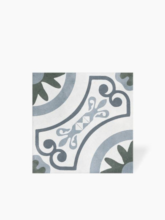 Carrelage " Jardin Bleu " en Grès Cérame - 22.3x22.3cm - DC2025095