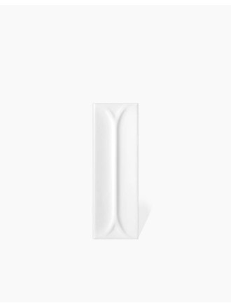 Faïence " Ellipse"  Brillante Rectangulaire - Blanc - 4.8x14.6cm - DC2025091