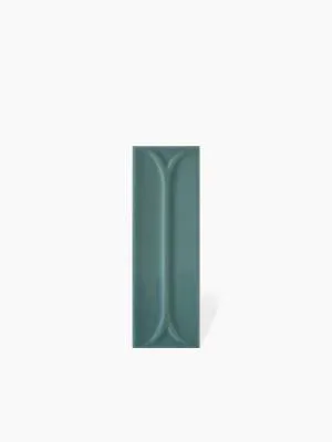 Faïence " Ellipse" Brillante Rectangulaire - Bleu Aqua - 4.8x14.6cm - DC2025089