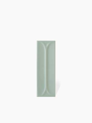 Faïence " Ellipse" Brillante Rectangulaire - Vert Menthe - 4.8x14.6cm - DC2025088