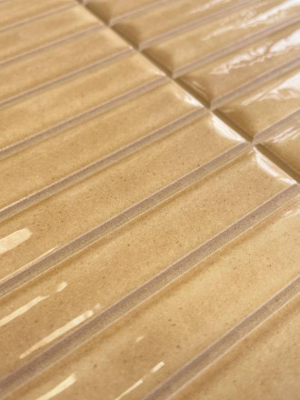 Faience " Kit Kat " Brillante Jaune Or - 20x20cm - DC2025082