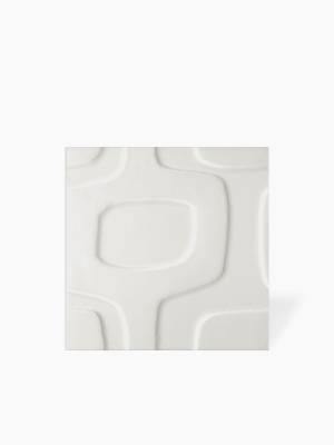 Faïence " Disco Vintage " Blanc Mat - 20x20cm - NT2025115