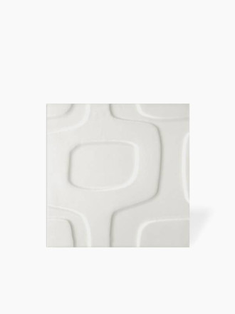 Faïence " Disco Vintage " Blanc Mat - 20x20cm - NT2025115