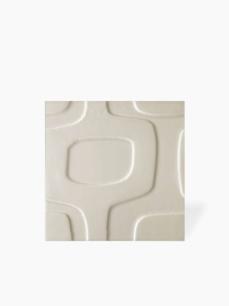 Faïence " Disco Vintage " Beige Mat - 20x20cm - NT2025116