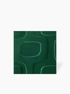 Faïence " Disco Vintage "Vert Emeraude Brillant - 20x20cm - NT2025117