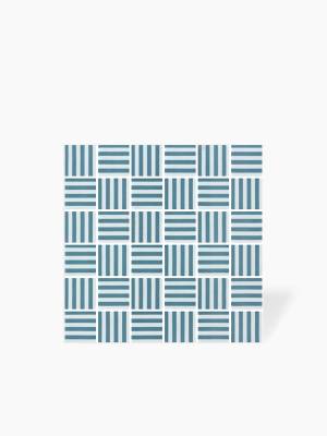 Mosaïque sur maille" Esprit Marin " Bleu Mat Anti-dérapant - 31.10x31.10cm - NT2025126