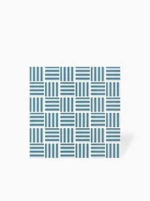 Mosaïque sur maille" Esprit Marin " Bleu Mat Anti-dérapant - 31.10x31.10cm - NT2025126