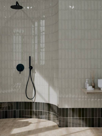 Carrelage à bords ronds " Africana " - Gris Cendre - 5x15cm - NT2025134