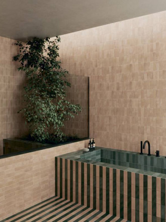 Carrelage Rectangulaire " Africana " - Nude Mat - 5x15cm - NT2025133