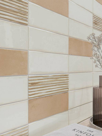 Carrelage Rectangulaire " Africana " - Nude Mat - 5x15cm - NT2025133