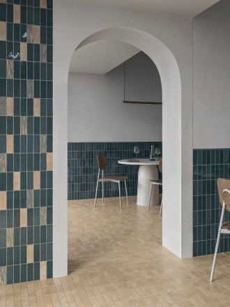 Carrelage Rectangulaire " Africana " - Bleu Azur - 5x15cm - NT2025132