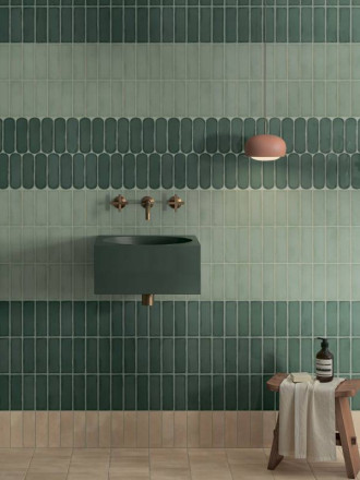 Carrelage Rectangulaire " Africana " - Vert Menthe - 5x15cm - NT2025131