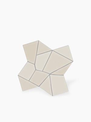 Carrelage " Design de Gaudi " modèle 1 - Blanc Polaire - 25.5x25.5cm - NT2025141 