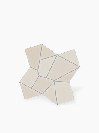 Carrelage " Design de Gaudi " modèle 1 - Blanc Polaire - 25.5x25.5cm - NT2025141