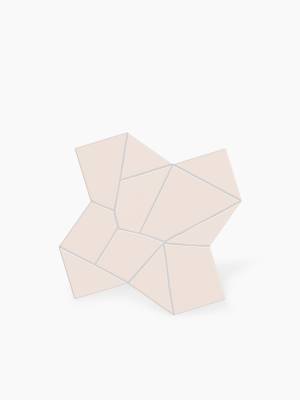 Carrelage " Design de Gaudi " modèle 1 - Blanc Craie - 25.5x25.5cm - NT2025142 