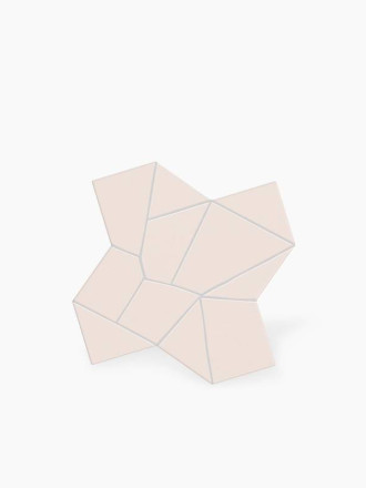 Carrelage " Design de Gaudi " modèle 1 - Blanc Craie - 25.5x25.5cm - NT2025142