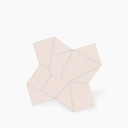 Carrelage " Design de Gaudi " modèle 1 - Blanc Craie - 25.5x25.5cm - NT2025142