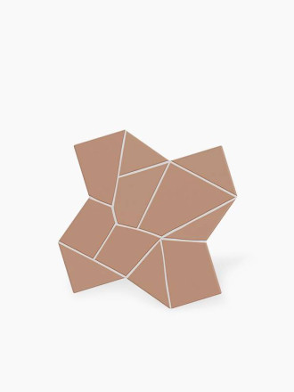 Carrelage " Design de Gaudi " modèle 1 - Taupe - 25.5x25.5cm - NT2025143