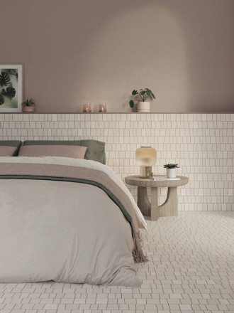 Carrelage " Design de Gaudi " modèle 2 - Blanc Craie - 7 X 28cm - NT2025147