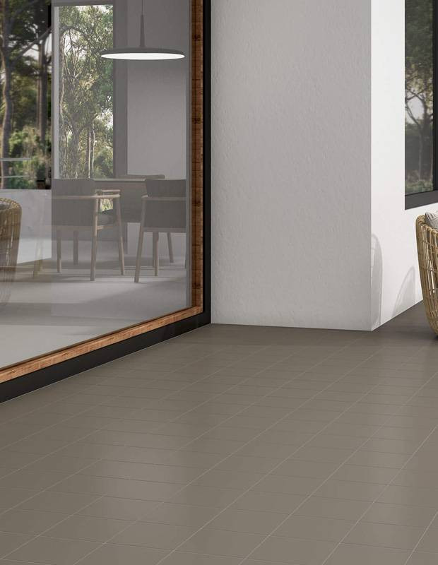 Carrelage " Kromatik Mat "  grès cérame - Gris Beige-  R10 - 20x20cm - NT2025266