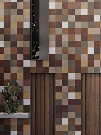 Carrelage " Kromatik Mat "  grès cérame - Marron Chocolat-  R10 - 20x20cm - NT2025273